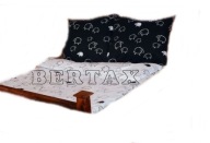 Pościel kora lux 180x200 + 2x70x80 guzik K baranki przewaga białego b-x