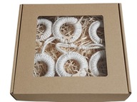Box świąteczny komplet ozdób choinkowych z makramy handmade rękodzieło