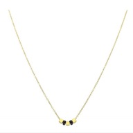 66532 Celebrytka złota stal chirurgiczna kostki koraliki