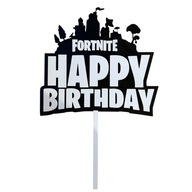 Ozdoba Topper na Tort Fortnite Happy Birthday Dekoracja Dla Gracza