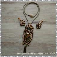 Wisior i kolczyki z tygrysim okiem