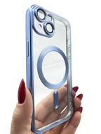 Etui do iPhone 13 MagSafe Plecki Przeźroczyste Light Blue Ochrona aparatów
