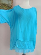 WŁOSKA BLUZKA z jedwabiem na dzianinie 36/ 38