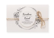 BOHO ZAPROSZENIE ŚLUBNE na Ślub RUSTYKALNE ręcznie robione PERSONALIZOWANE