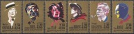 Francja 1990 Znaczki 2783-8 ** muzyka Edith Piaf Jacques Brel
