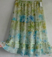 Spódnica z falban zwiewna tkanina maxi 42/48