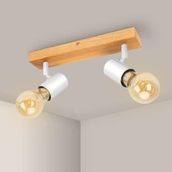 Kimjo 2 Way Ceiling Light Adjustable -Wood Light Fittings Ceilings with E27