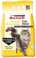ŻWIREK DLA KOTA NATURALNY ZBRYLAJĄCY BENTONITOWY SUPER BENEK OPTIMUM 5L