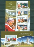 JP II. KANONIZACJA. REP. TOGO. Mi. Bl+ark. A**2014r