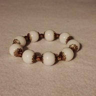 Elegancka bransoletka złoto-biała