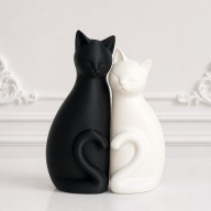 Figurka przytulone koty ozdoba do pokoju kawaii yin yang