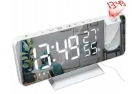 Zegar budzik biały 14cm