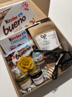 Zestaw prezentowy WILEKANOC M- kinder chocolate, miody, kawa, pierniki