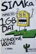 KAKTUS Czeska +420 karta starter 98 Kč SIM Card Prepaid