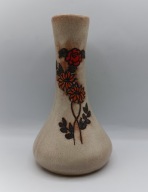 Wazon - ręczna praca - piękne Kwiaty ceramika - vintage - 20cm - śliczny