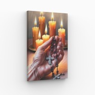 Obraz na płótnie 30x40 Dłoń z różańcem religijna sztuka |Pomysł na Prezent
