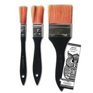 Zestaw pędzli Van Bleiswijck syntetycznych płaskich 3 szt.