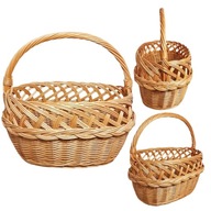 KOSZ WIKLINOWY KOSZYK NA ZAKUPY PIKNIK GRZYBY POJEMNY DUŻY KOSZYK POJEMNIK