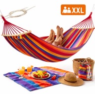 Hamak Ogrodowy Dwuosobowy Huśtawka XXL 250x150 Wzmocniony 280 kg Torba