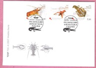 Chorwacja 2007, FDC fauna morska, skorupiaki, langusta, homar, rak