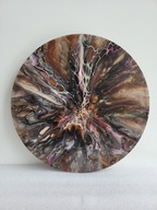 Płomień przemian, abstrakcja, farby akrylowe, aukcja charytatywna