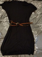 Czarna delikatna sukienka wiskoza letnia 38 40 42