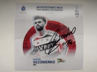 Zdjęcie 13x13 autograf Lechia Gdańsk sezon 2024/25 Kacper Sezonienko
