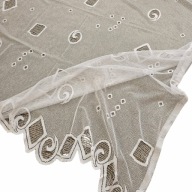 Firana/firanka żakardowa, biała, szer. 385 x 170cm , F4