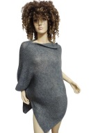 SOLAR ciepłe PONCZO kamizelka WEŁNA MOHER 36/38