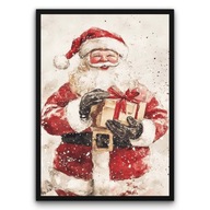 Plakat z ramą 40x50cm Śmiech Mikołaja Obraz Świąteczny Pod Choinkę 40x50