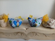 ZABAWNE KURY KURKI Z MATERIAŁU- komplet 2 sztuki