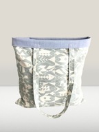 MAMAJASTUDIO Torba na zakupy,bawełniana torebka na ramię,shoperka mięta