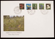 Norwegia Mi. 1230 - 1234 FDC 1997 r. kwiaty