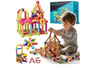 KLOCKI MAGNETYCZNE KONSTRUKCYJNE 3D DUŻY ZESTAW XXL 100 EL ARSA GO