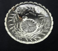 Kryształowa salaterka z nóżkami OK 15 cm 6 cm wysokość PRL