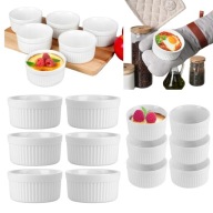 6 X NACZYNIE ŻAROODPORNE MAŁE OKRĄGŁE CERAMICZNE DO ZAPIEKANIA