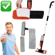 MOP OBROTOWY PŁASKI SPRYSKUWACZ DO PODŁÓG I OKIEN 4 NAKŁADKI UNIWERSALNY