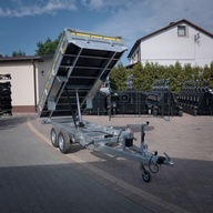 Przyczepa wywrotka Carro DMC 2700 350x150 MOCNA, SPAWANA z pompą ręczną.