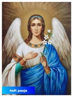 HAFT DIAMENTOWY ANIOŁ NA CHRZEST ŚWIĘTY MOZAIKI DIAMENTOWE RELIGIJNE