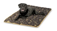 Legowisko dla Psa Kota 120x80 cm | Brąz w złote kości Niskie Mata Poduszka