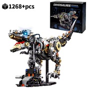 Klocki Konstrukcyjne Dinozaur T-Rex 1268 el. Mechaniczny Zestaw DIY z LED