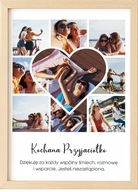 Kolaż zdjęć dla Przyjaciółki personalizowany plakat prezent urodziny święta