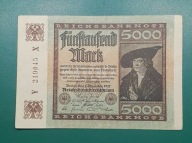 Niemcy, Banknot 5000 Marek 1922 seria Y 21