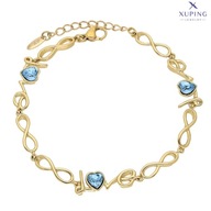 76479 BRANSOLETKA 18K POZŁACANA 17+3 CM SAPPHIRE LIGHT CRYSTAL Swarovski