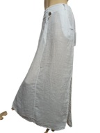 włoska DŁUGA SPÓDNICA lniana z kieszeniami 38/40 NOWA