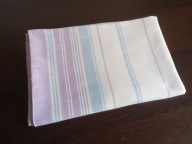 PRZEŚCIERADŁO LNIANE W PASY 203 / 148 cm.