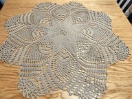 Obrus serweta szydełkowa misterne rękodzieło serwetka Hand Made śr70