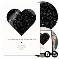 PLAKAT PERSONALIZOWANA MAPA GWIAZD NIEBA PREZENT NA ROCZNICĘ URODZINY - PDF