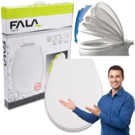 DESKA WC SEDESOWA WOLNOOPADAJĄCA UNIWERSALNA DUROPLAST ANTYBAKT FALA BIAŁA