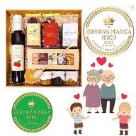 HIT KOSZ PREZENTOWY PREZENT UPOMINEK MIÓD PIERNIKI NA DZIEŃ BABCI I DZIADKA